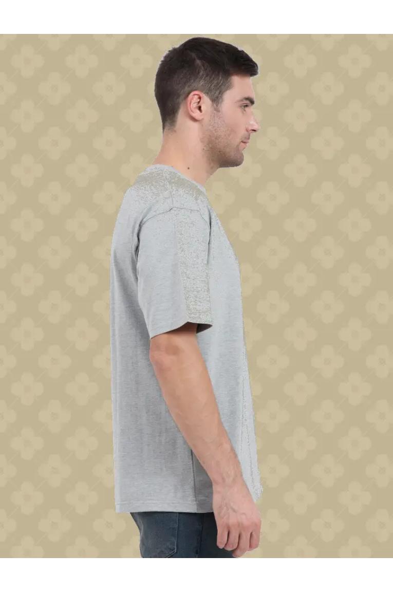Right Shoulder Oversized T-shirt Grey
