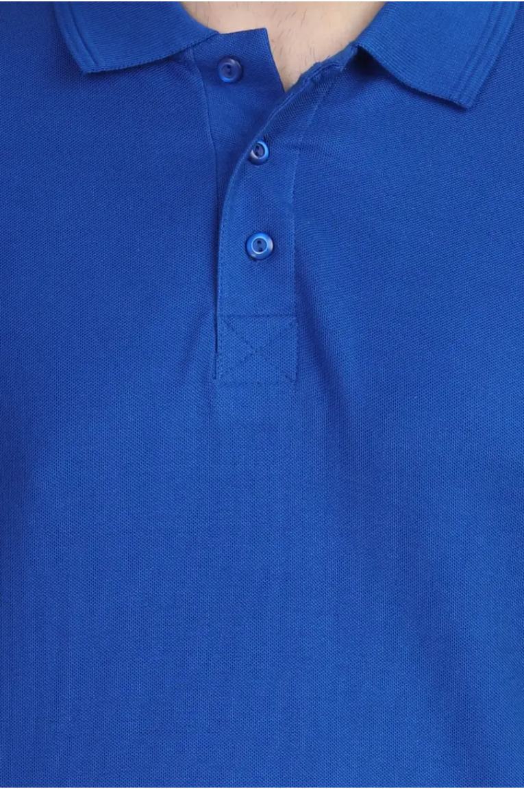 Men Royal Blue Polo T-Shirt - Image 4