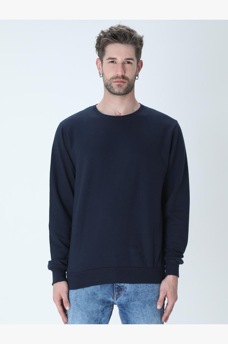 Men Sweatshirt Navy Blue
