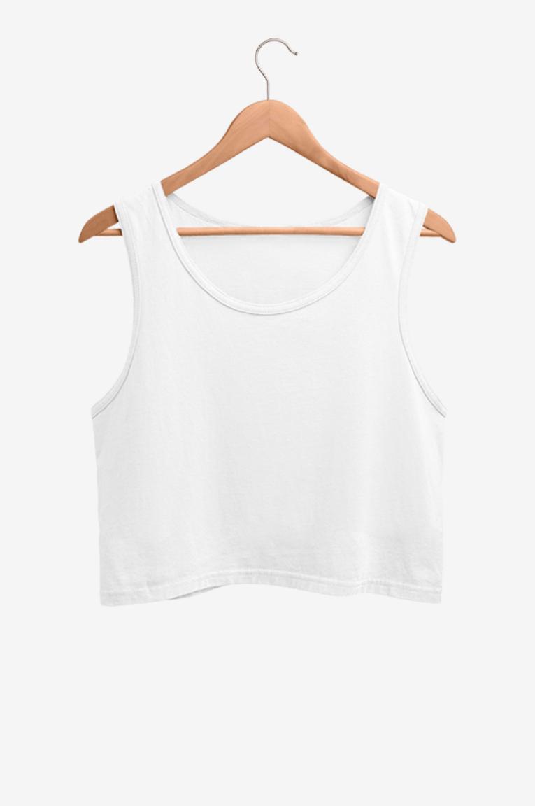 White Crop Tank Top