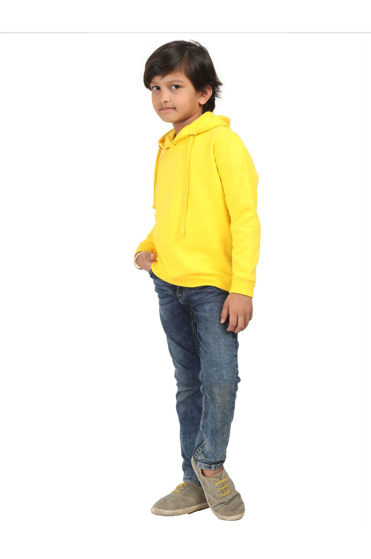 Kids Hoodie Sweatshirt Yellow - Image 3