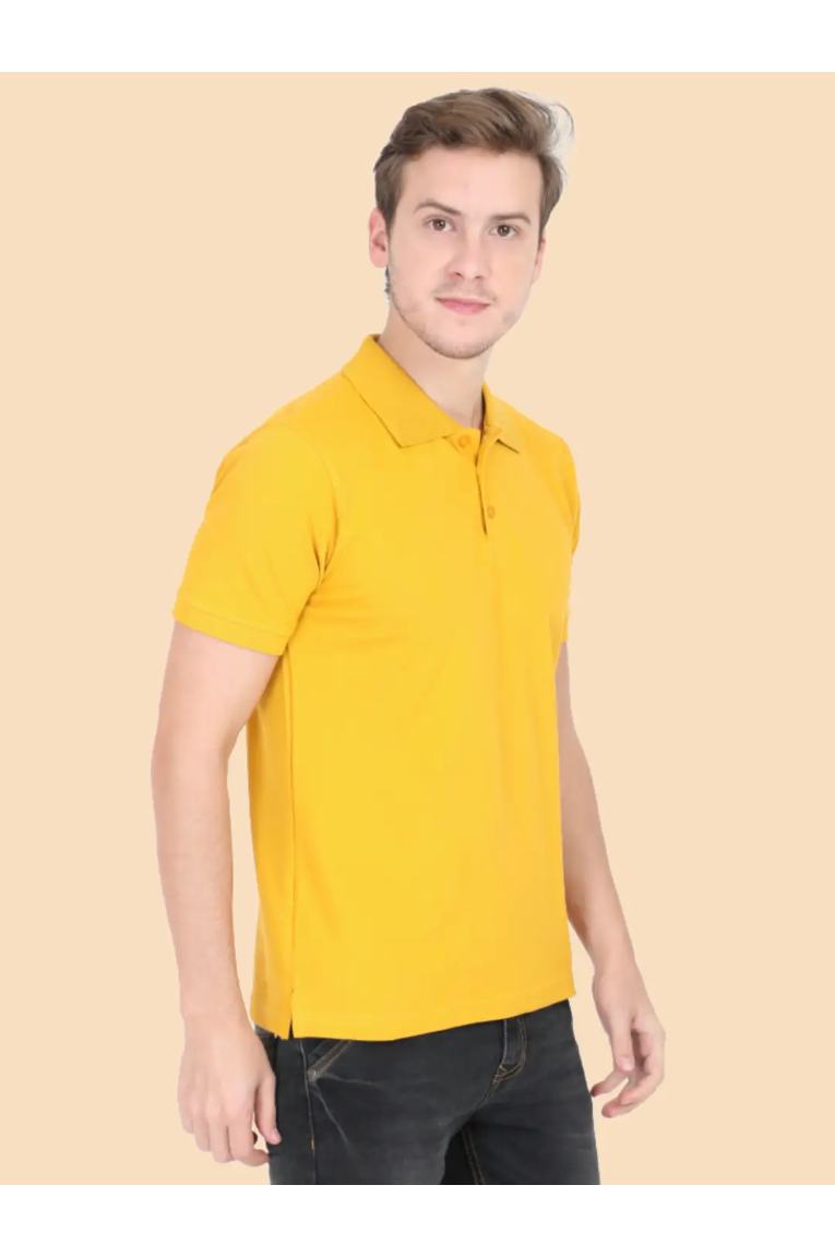 Yellow Polo T-shirt Front