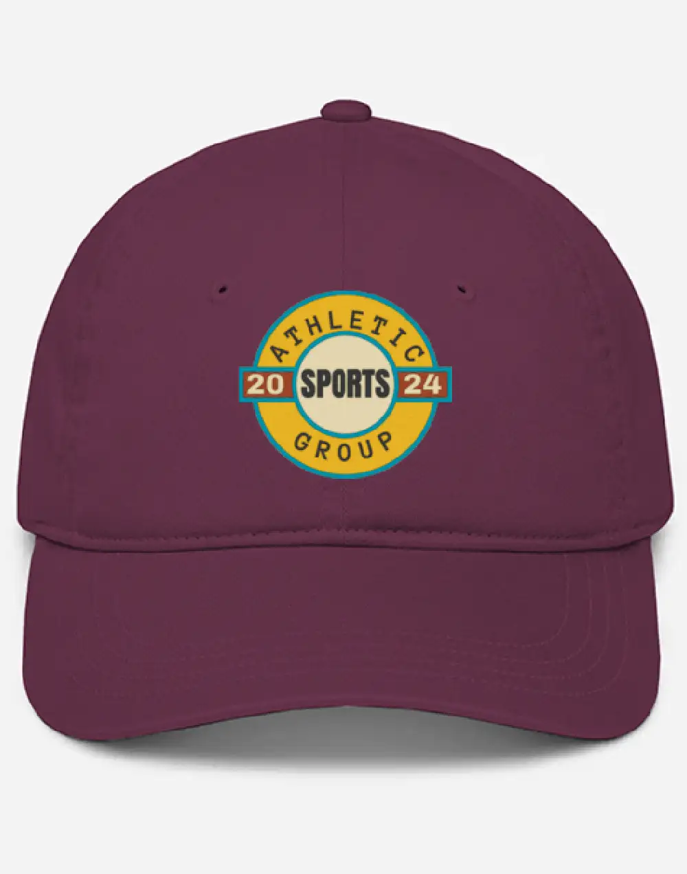 Athletic Group Embroidered Maroon Baseball Cap