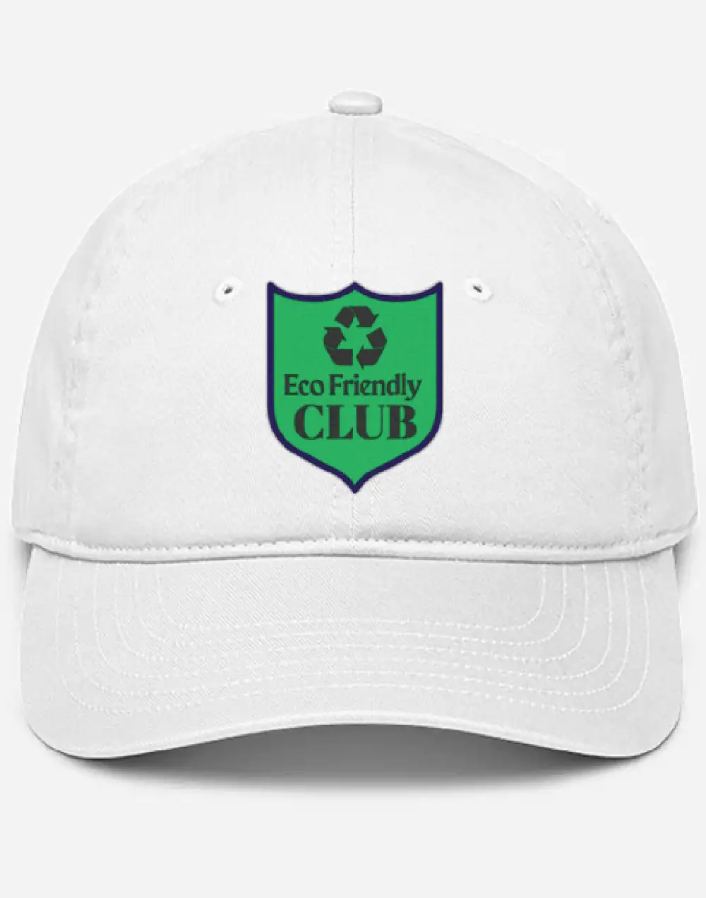 Eco Club White Baseball Embroidered Cap