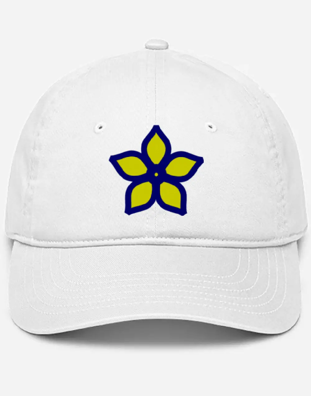 White Flower Baseball Cap