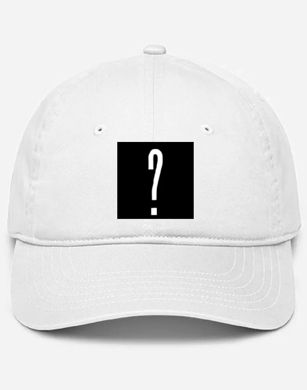Question Mark on White Cap