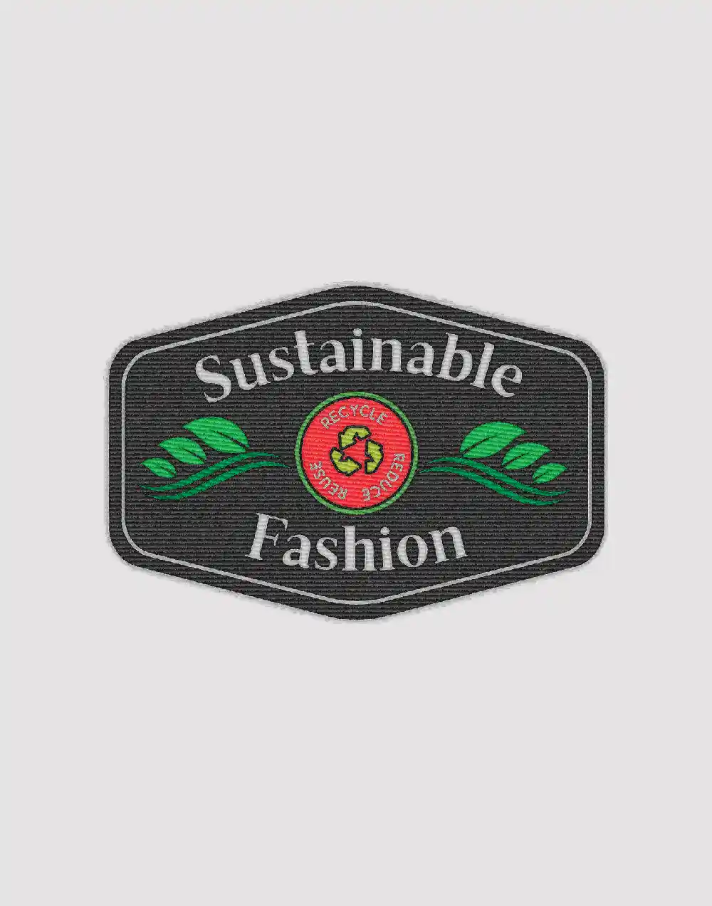 Sustainable Fashion Embroidered Badge