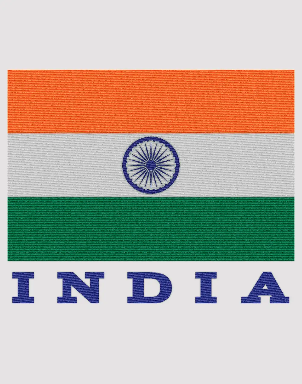 Indian Flag Embroidered