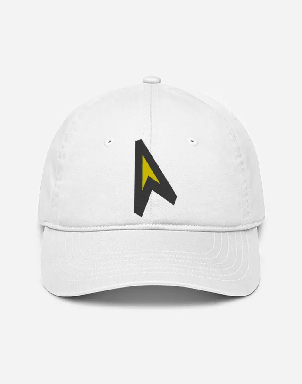 Arrow Embroidered White Cap