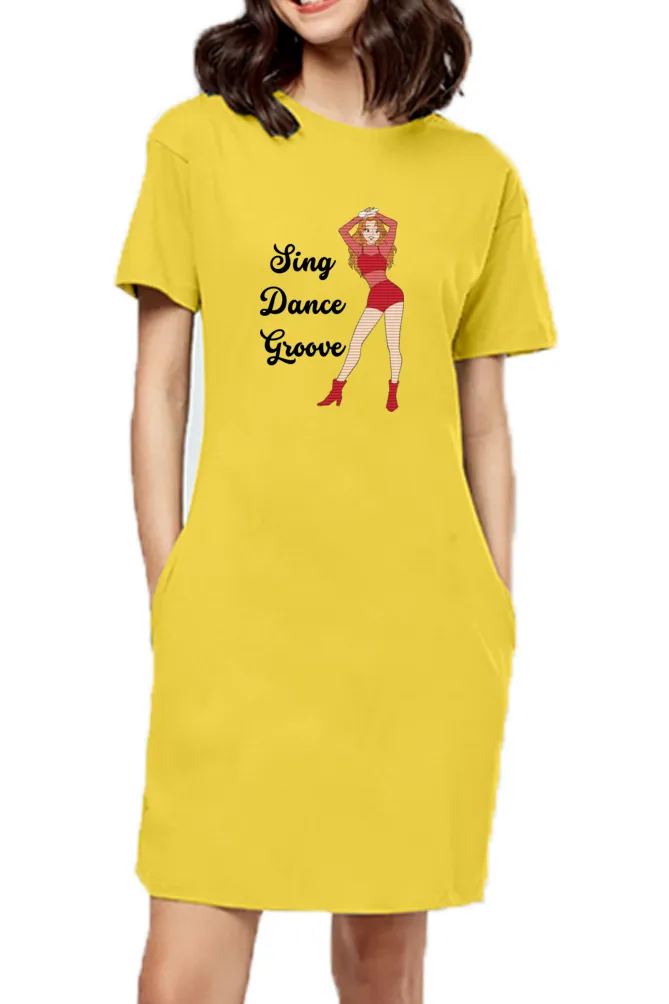 Girl In Sing Dance Groove Long T-shirt