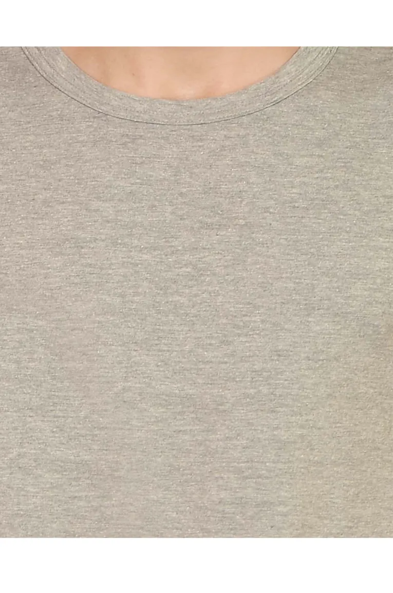 Real At Work Men Grey Mélange Sleeveless T-shirt Tank Top - Image 3