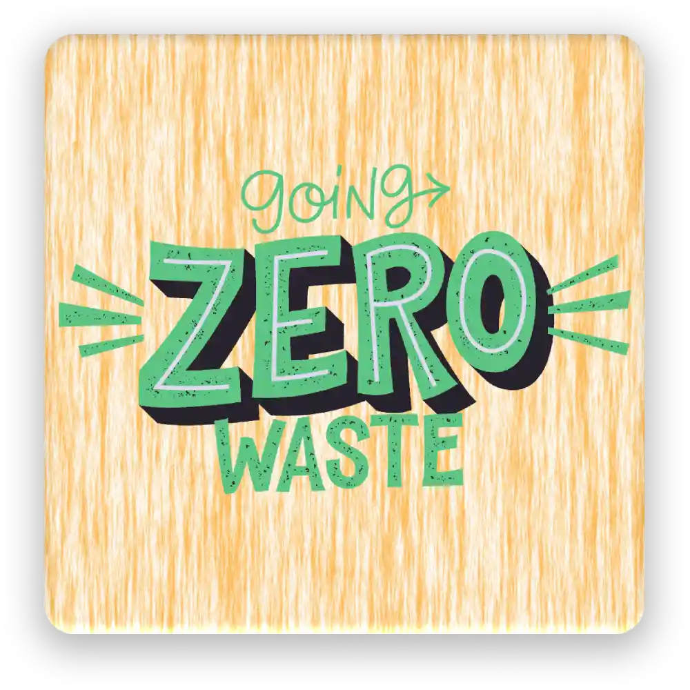 Zero Waste Square Magnet