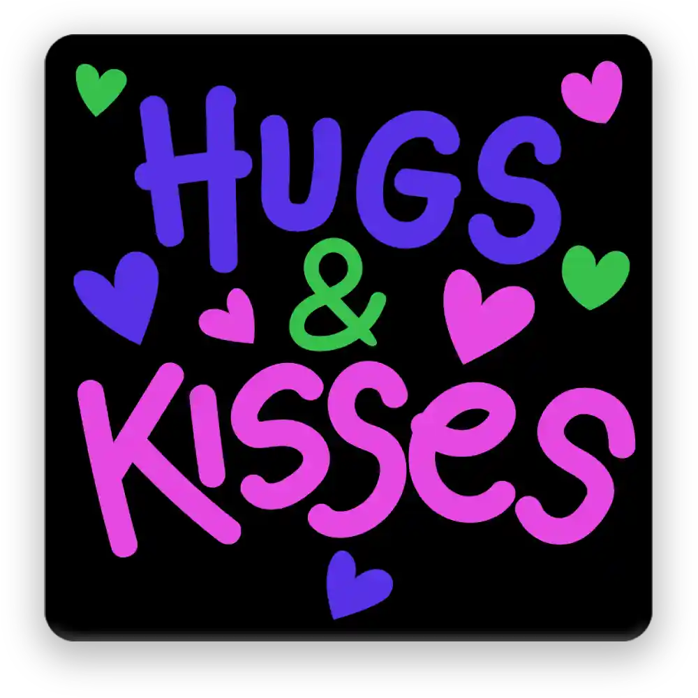 Heart Kisses Fridge Magnet