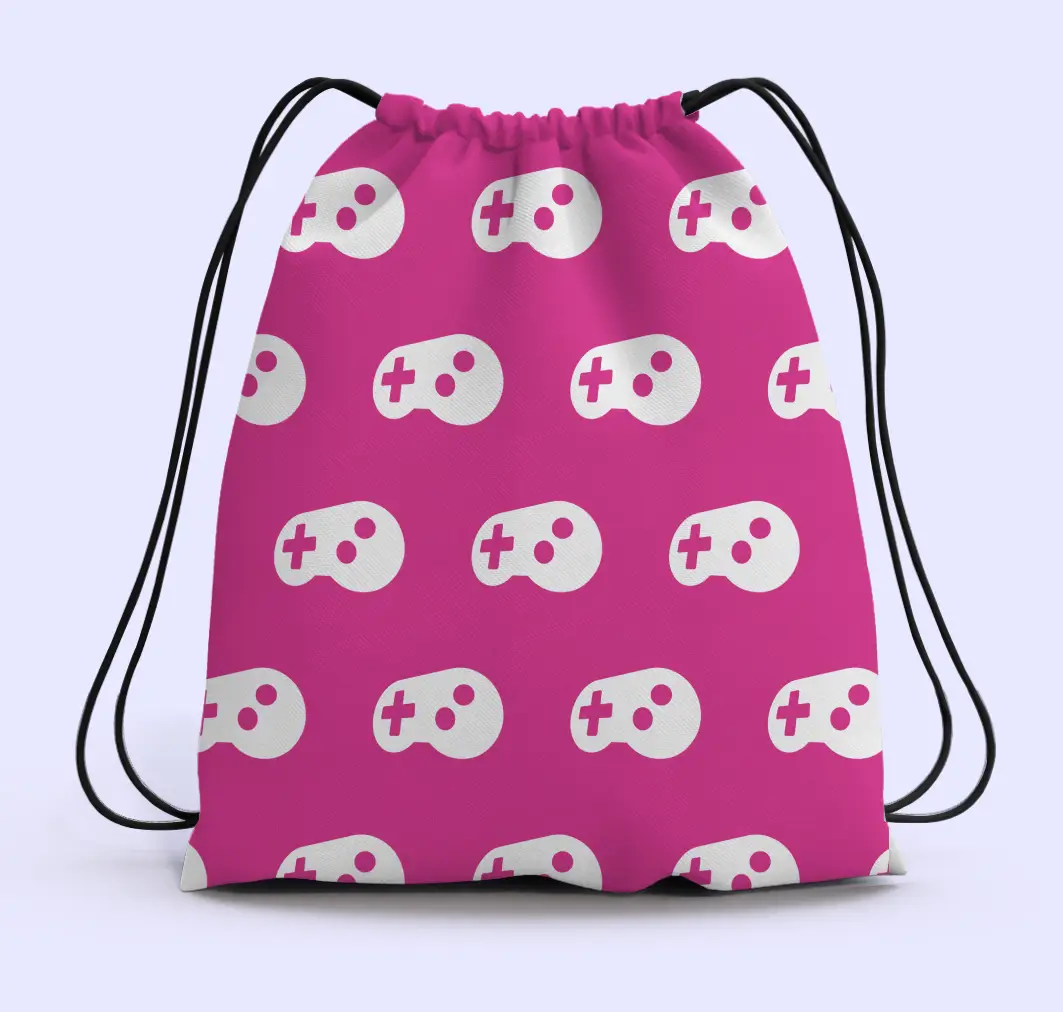 Gaming Enthusiast Drawstring Bag