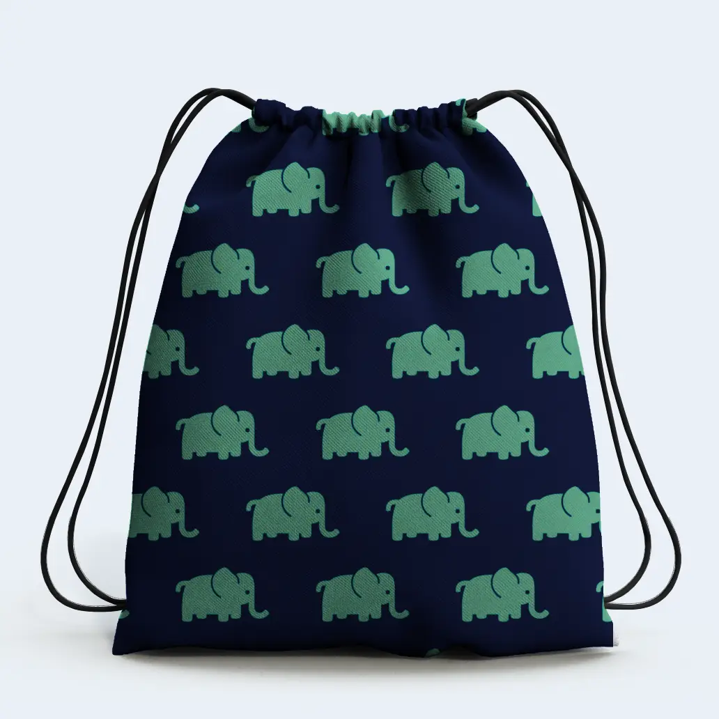 Elephant Backpack Drawstring Bag