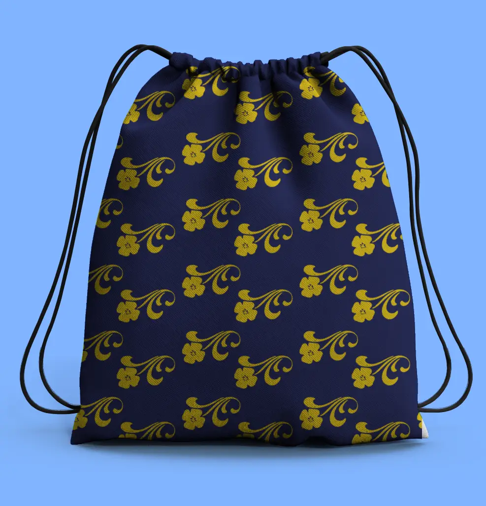 floral Drawstring Bag