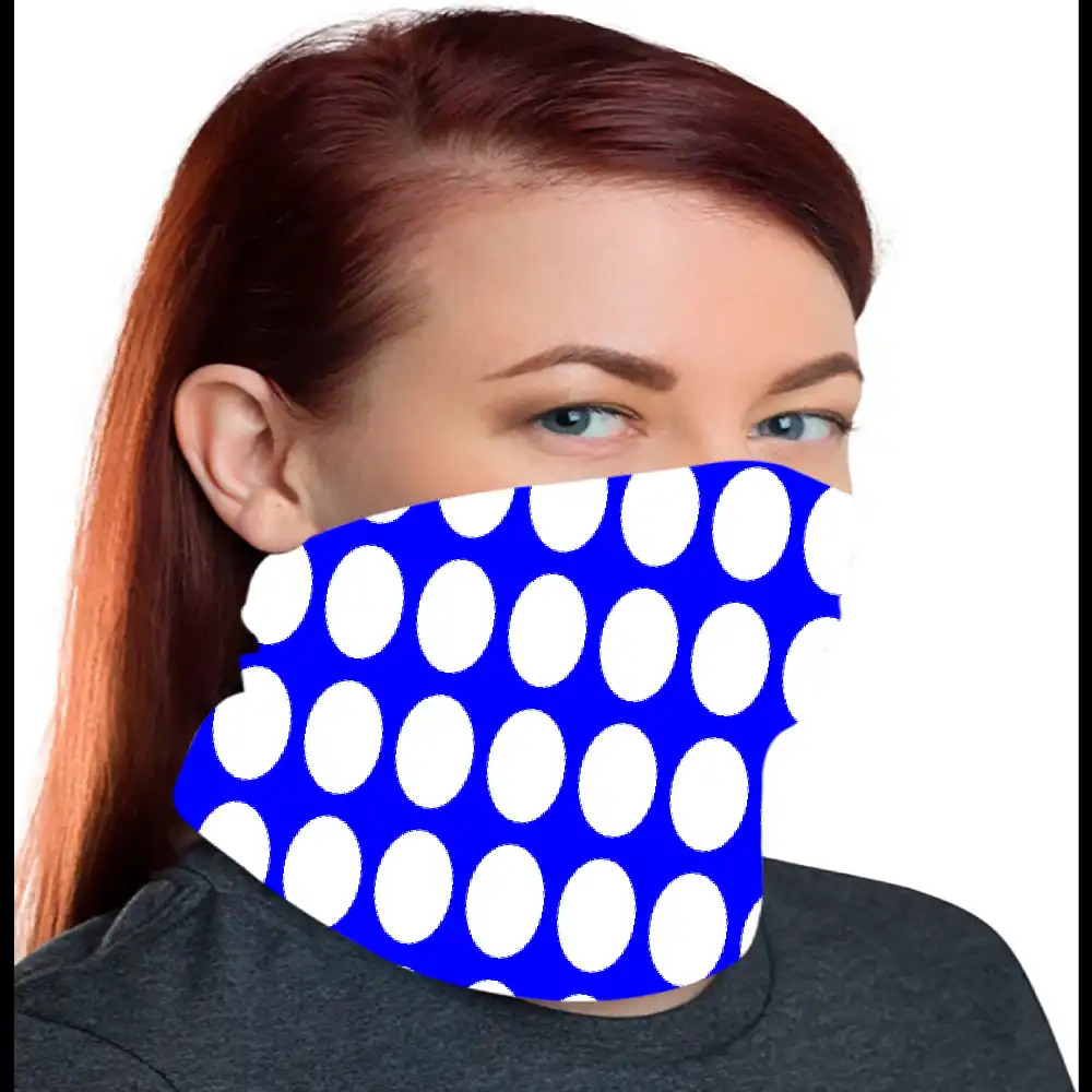 Oval Print Purple Face Bandana Mask
