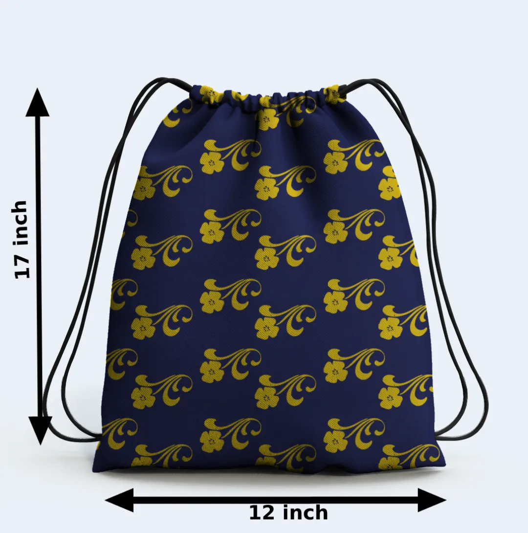 Floral Fashionable Drawstring Bag - Image 2