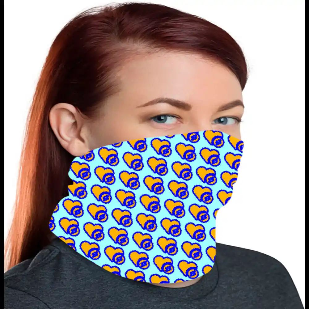 Heart Print Face Bandana Mask