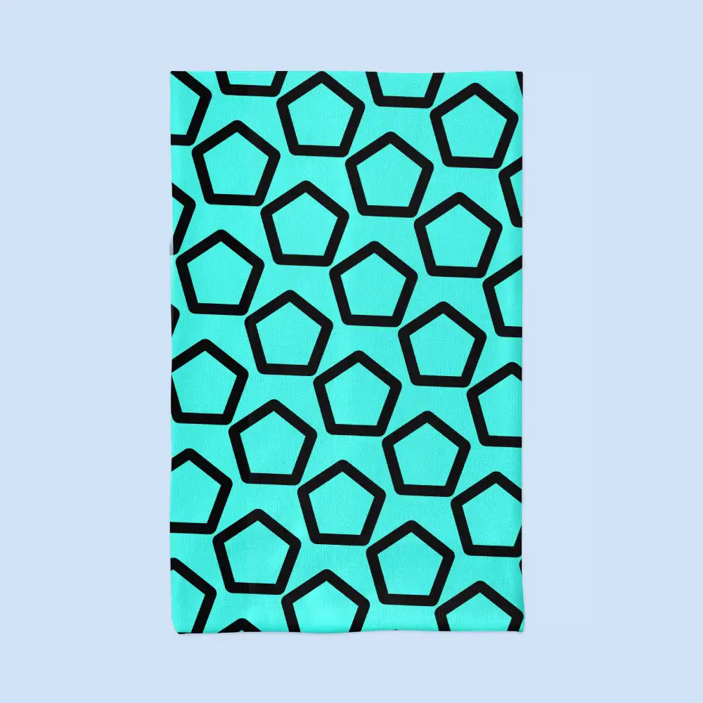 Mint Color Hex Print Face Bandana Mask - Image 2