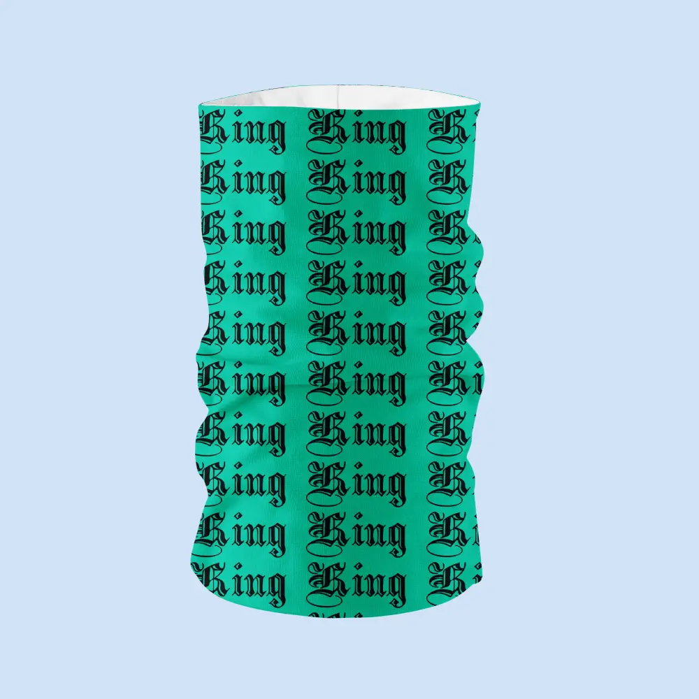 King Typographic Face Bandana Mask - Image 2