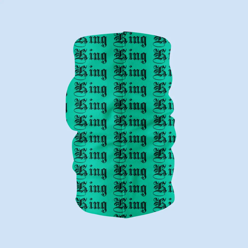 King Typographic Face Bandana Mask - Image 4