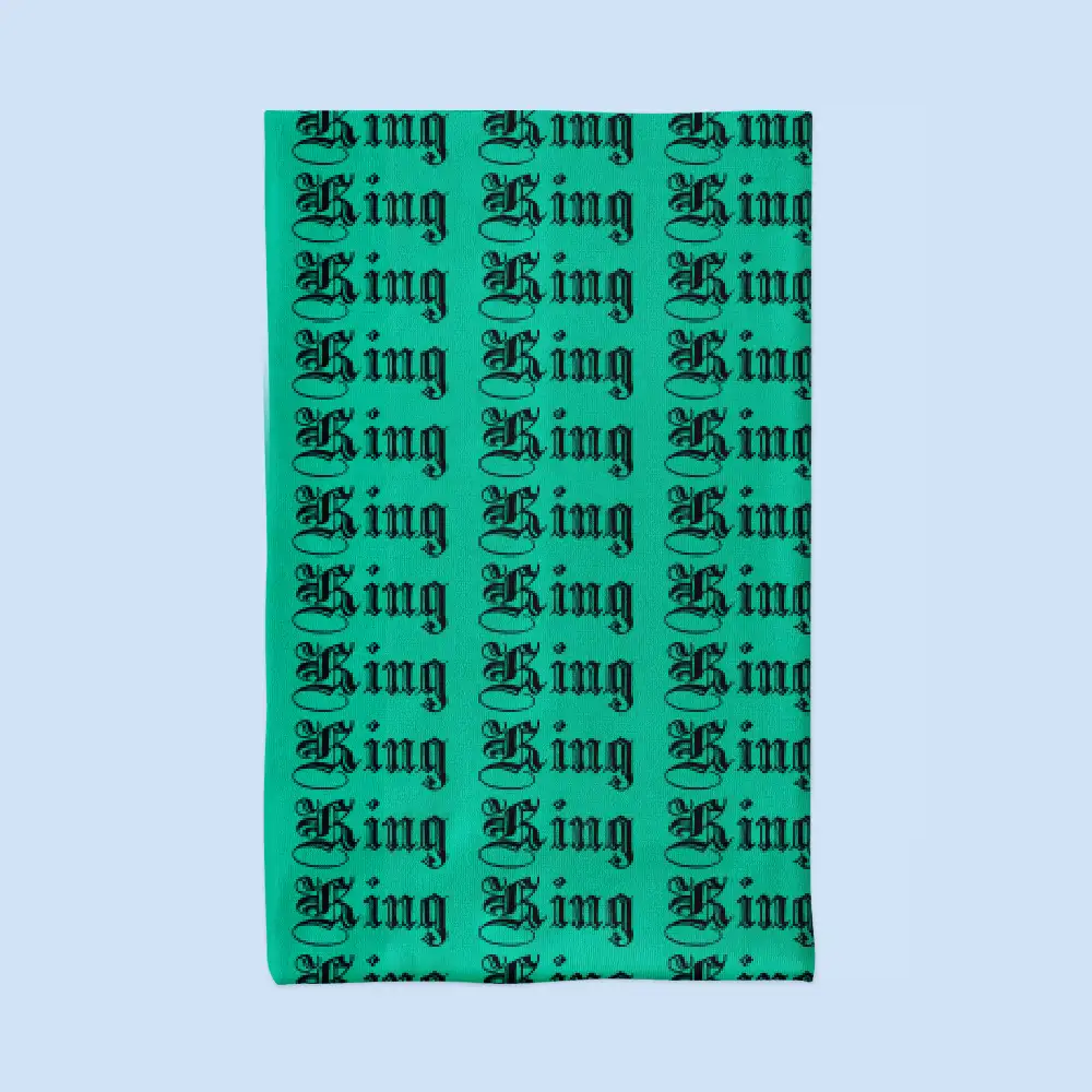 King Typographic Face Bandana Mask