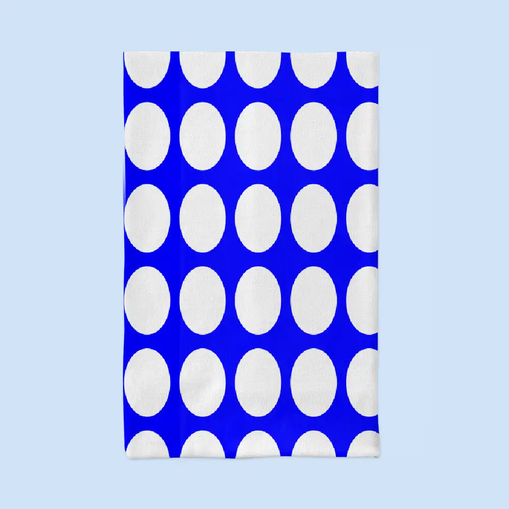 Oval Print Purple Face Bandana Mask - Image 3