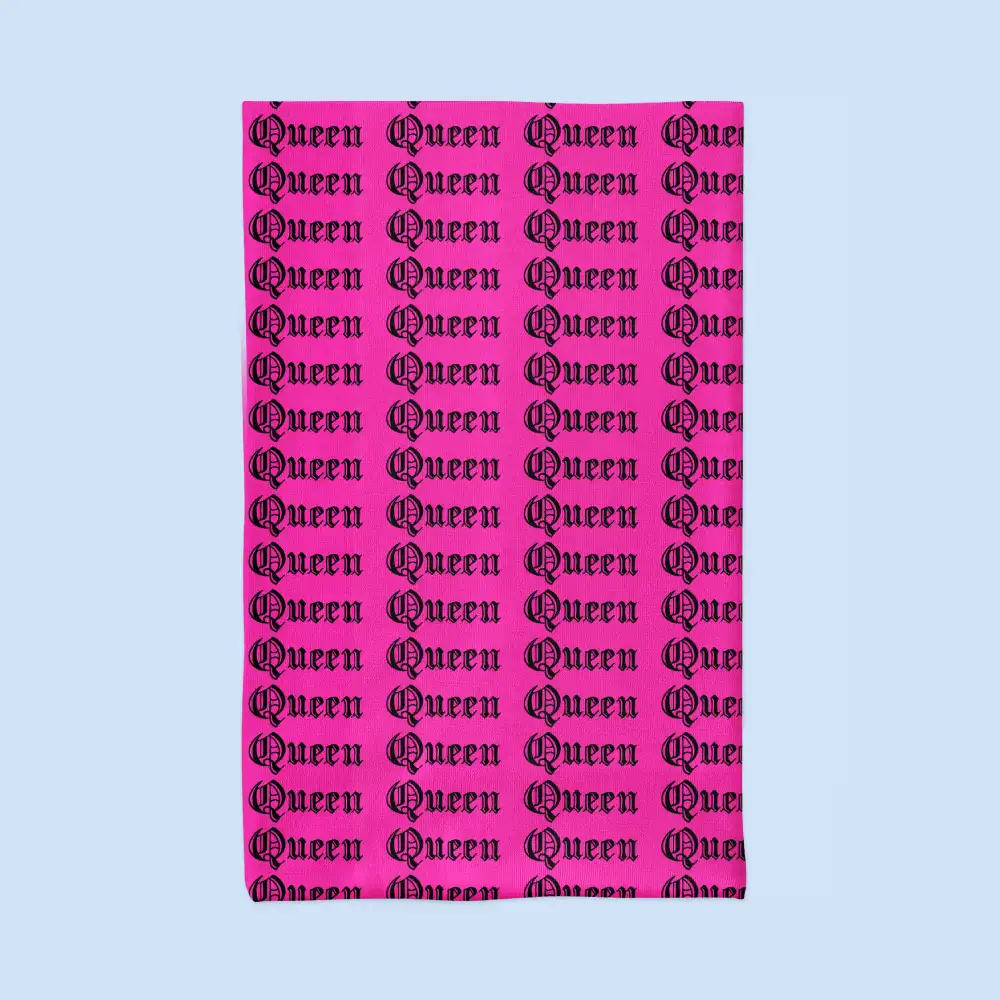 Queen Typographic Face Bandana Mask - Image 2