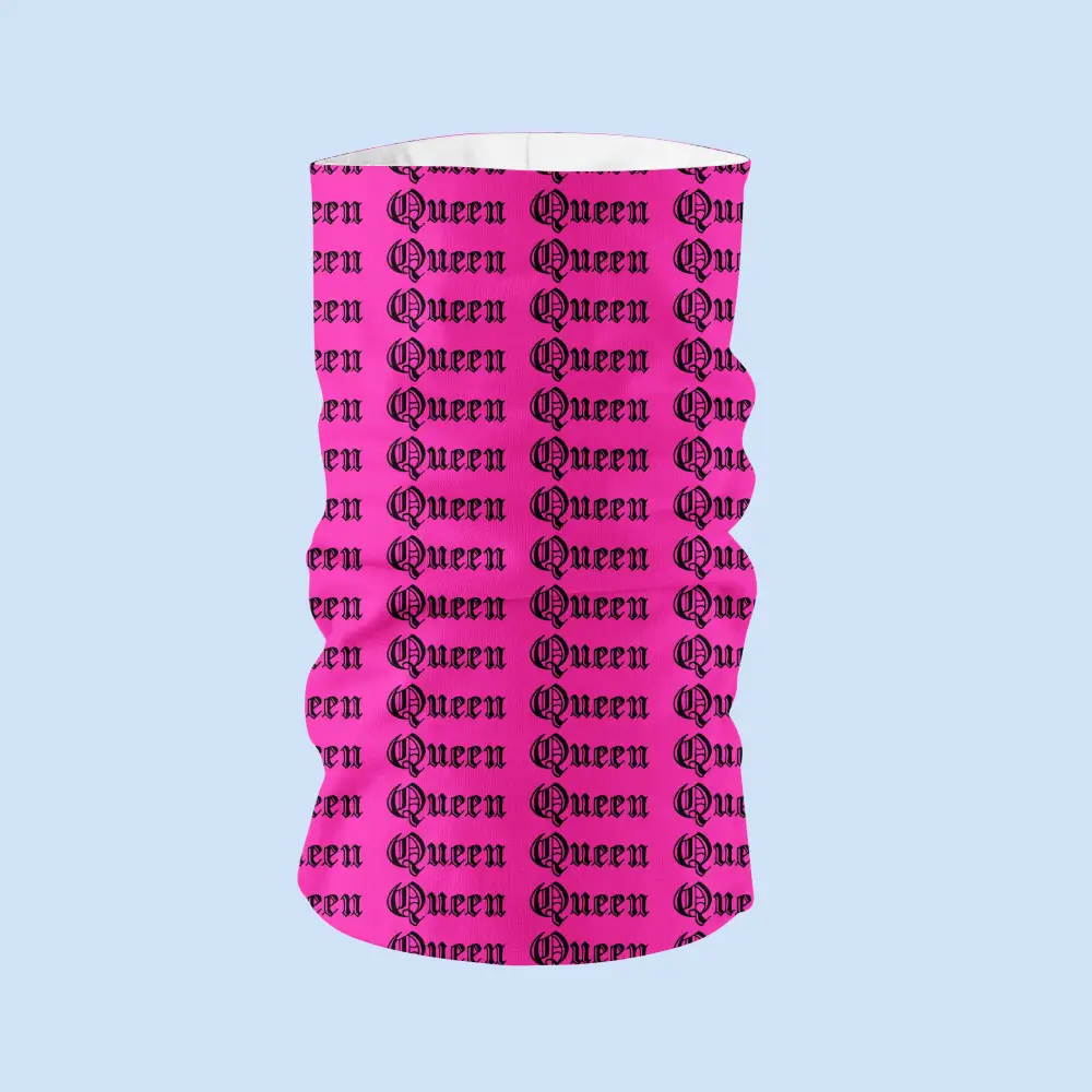 Queen Typographic Face Bandana Mask - Image 4