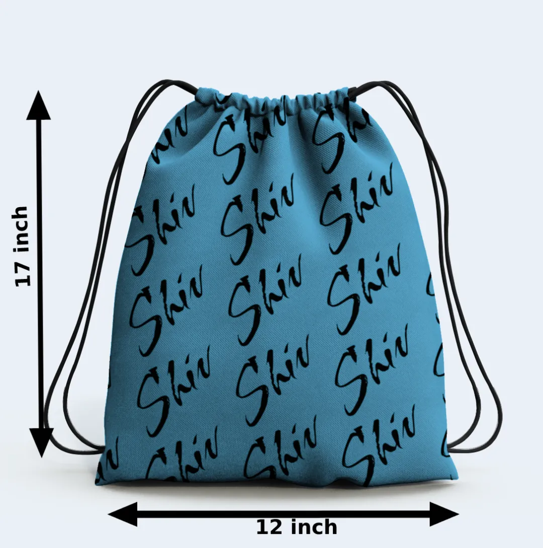 Shiv Blue Color Drawstring Back Bag - Image 2
