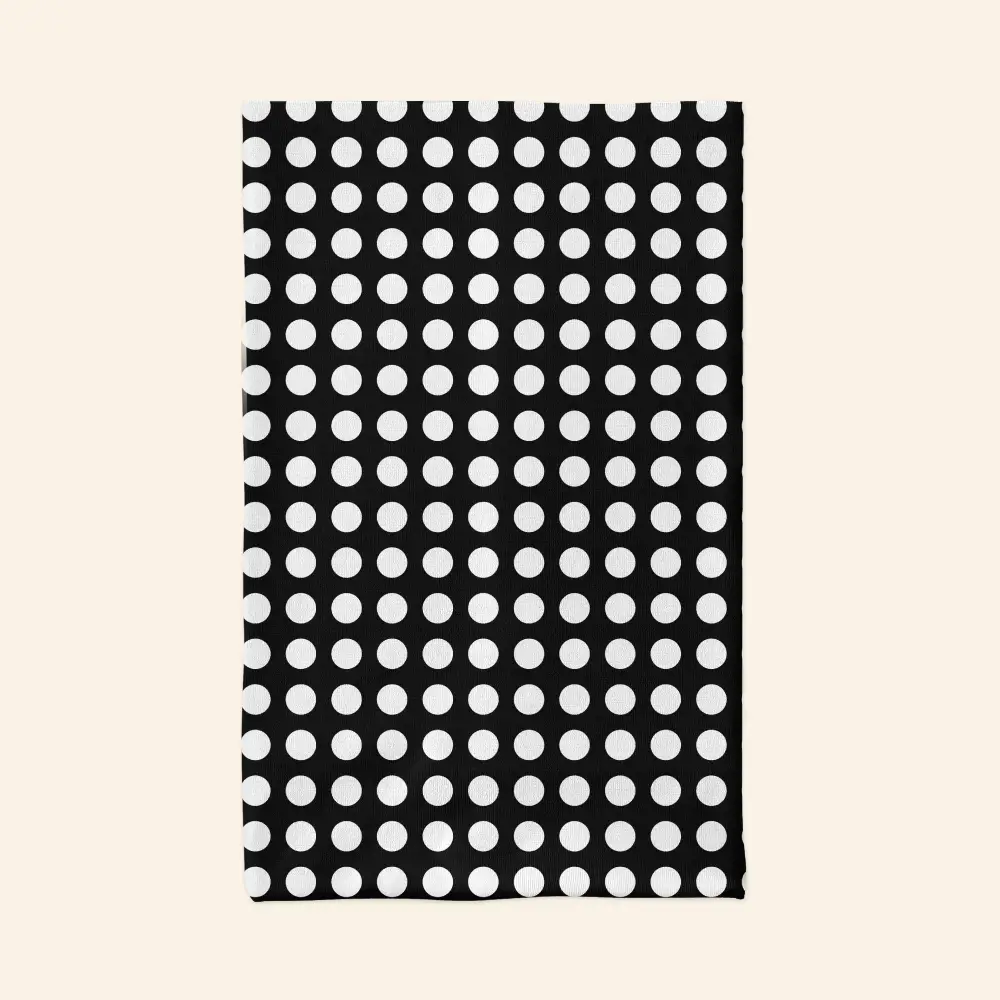 Black White Polka Bandana, Neck Gaiter Mask