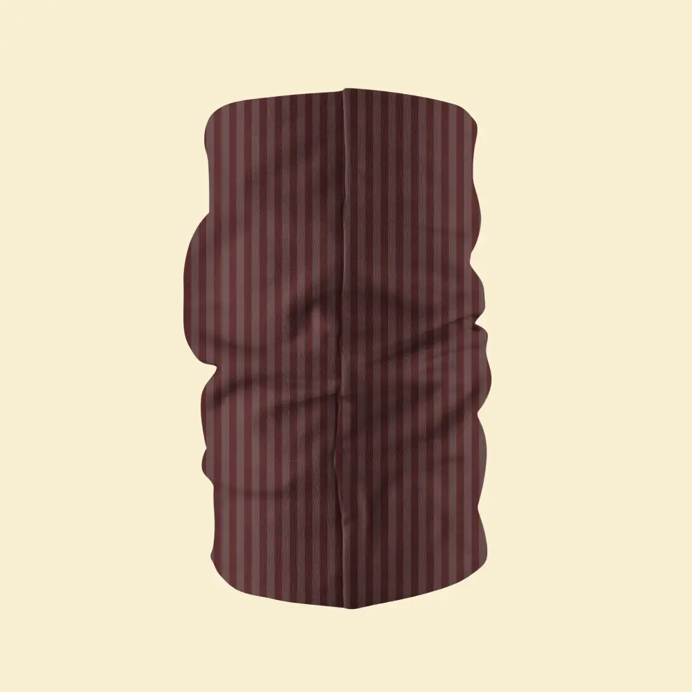 Brown Striped Bandana, Neck Gaiter Mask - Image 3