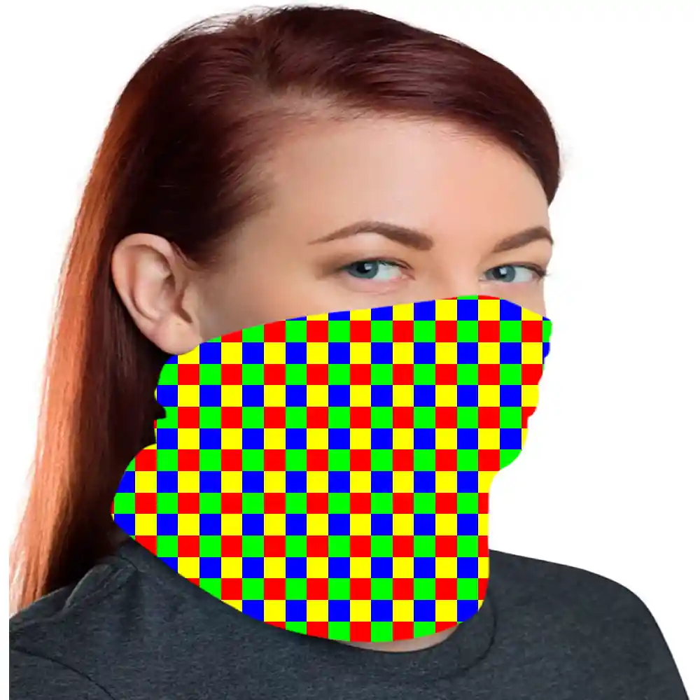 Colorful Cubes Bandana, Neck Gaiter Mask