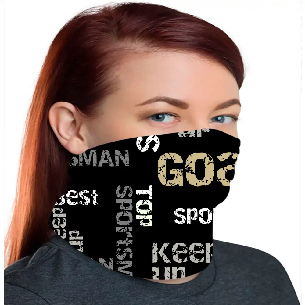 Sports Black Color Bandana Neck Gaiter - Image 2