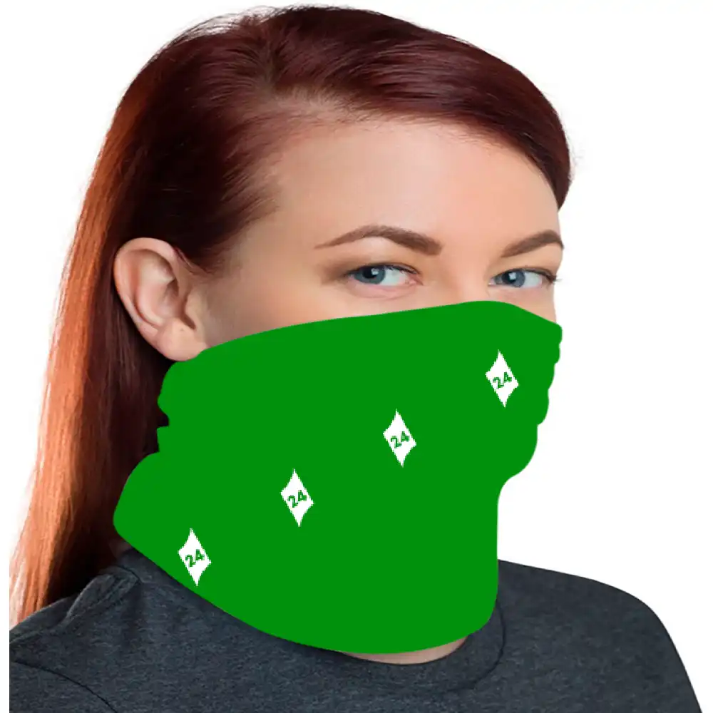 Green Color Bandana Neck Gaiter - Image 2