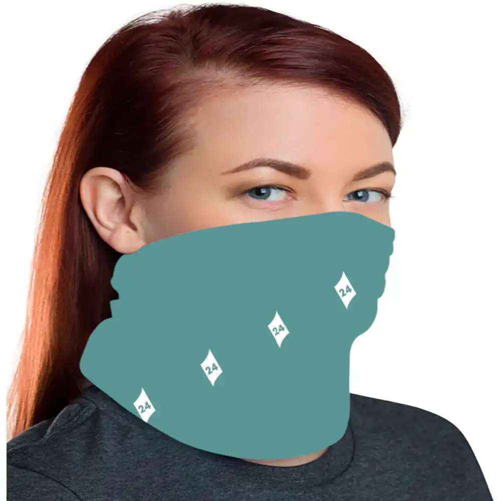 Plain Teal Color Bandana Neck Gaiter - Image 3