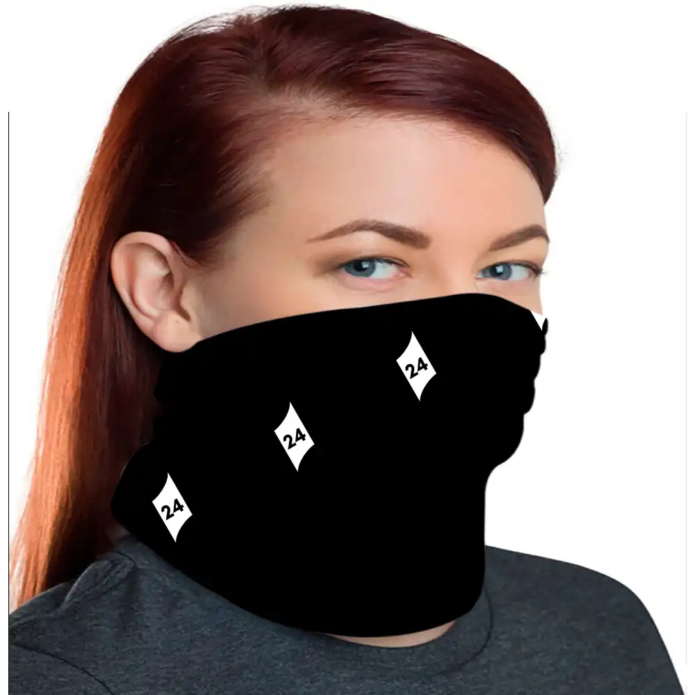 Black Color Bandana Neck Gaiter - Image 2