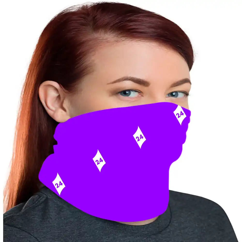 Purple Color Bandana Neck Gaiter - Image 3