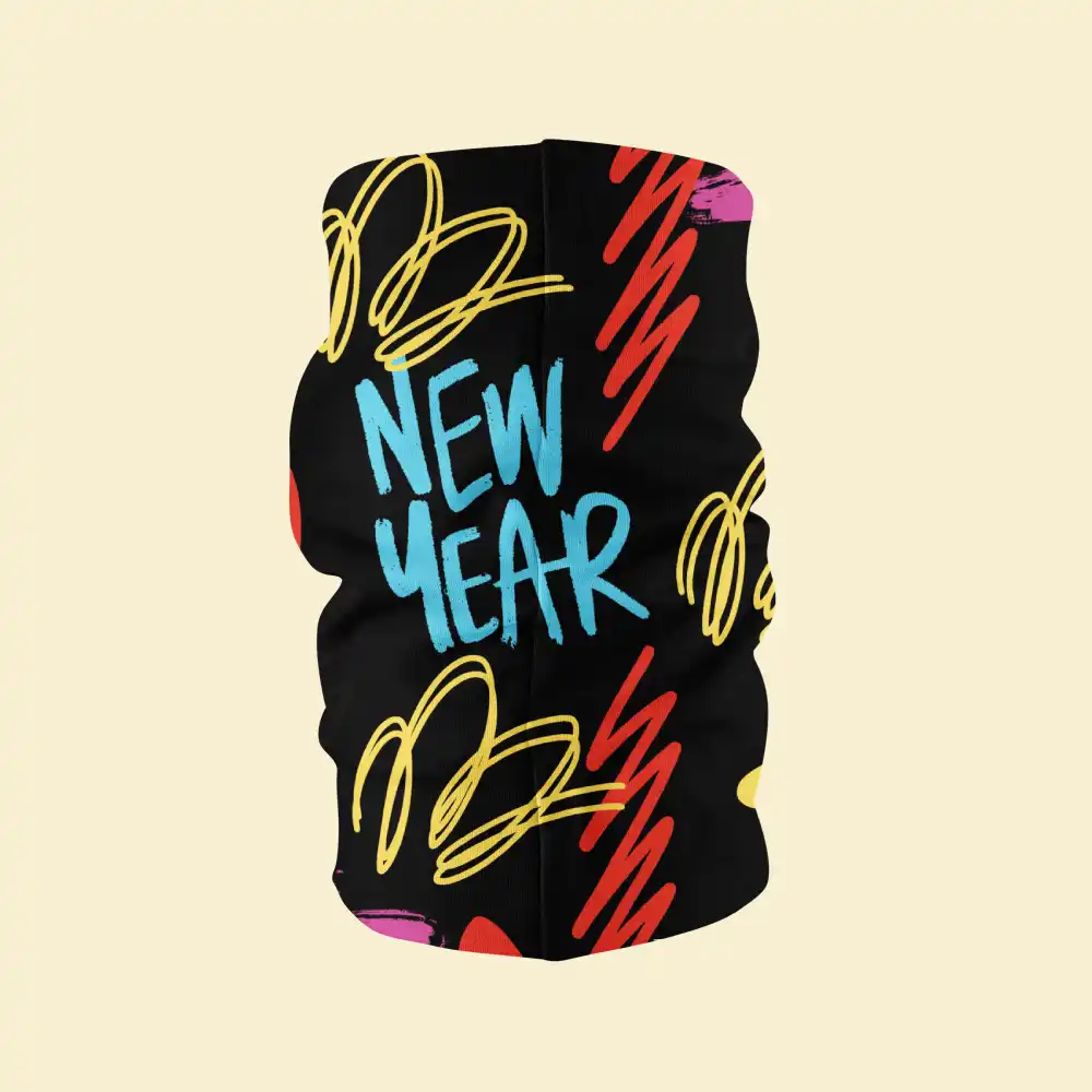 Happy New Year Bandana Neck Gaiter - Image 3