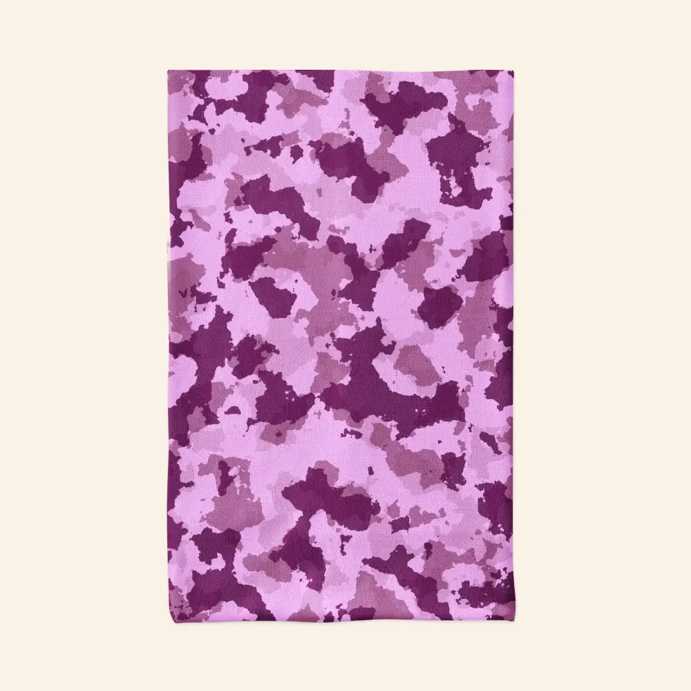 Purple Dirty Camouflage Bandana, Neck Gaiter Mask - Image 2