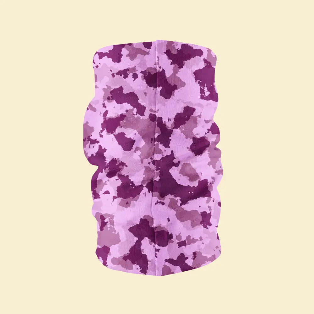 Purple Dirty Camouflage Bandana, Neck Gaiter Mask - Image 3