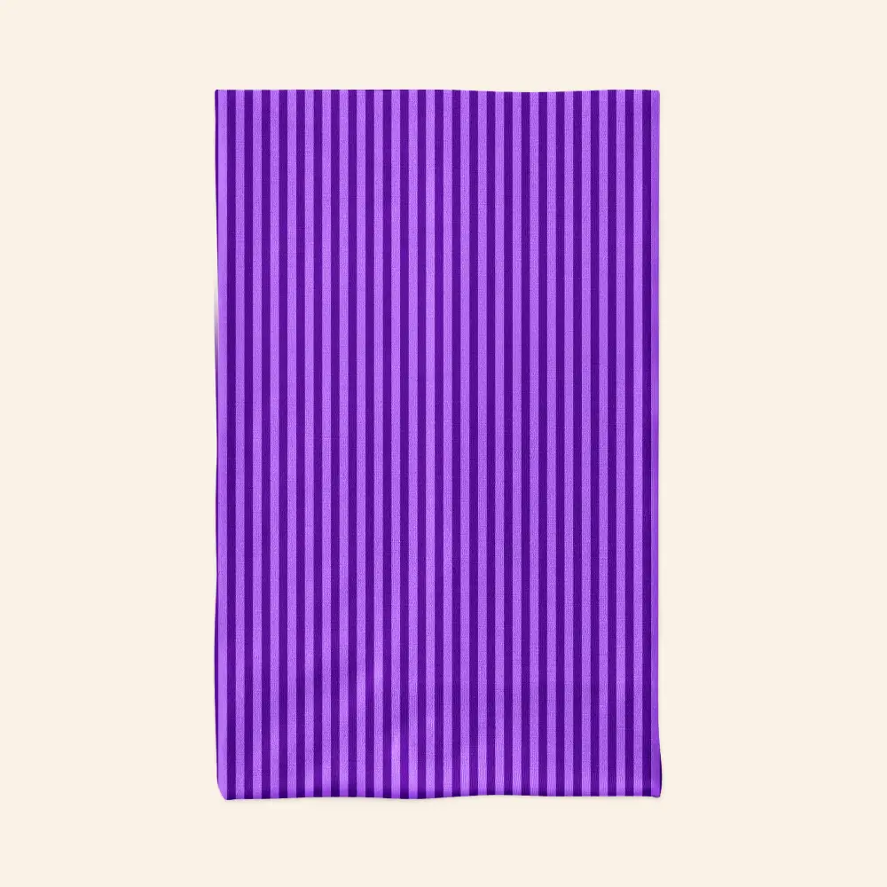 Purple Striped Bandana, Neck Gaiter Mask - Image 2