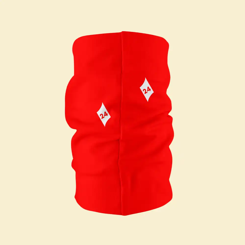 Red Color Bandana Neck Gaiter - Image 3