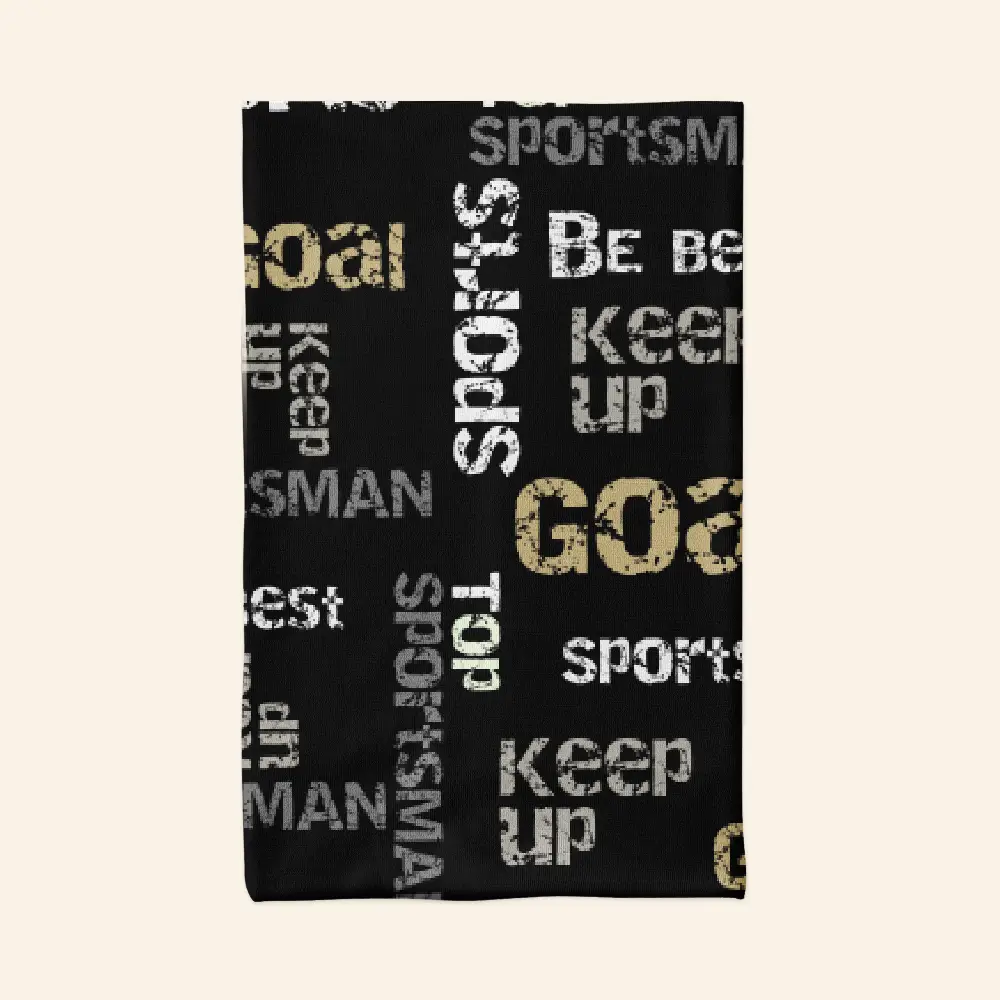 Sports Black Color Bandana Neck Gaiter
