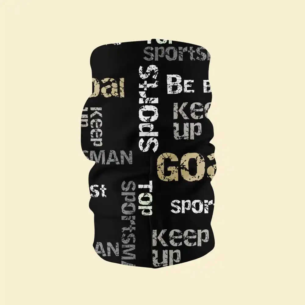 Sports Black Color Bandana Neck Gaiter - Image 3