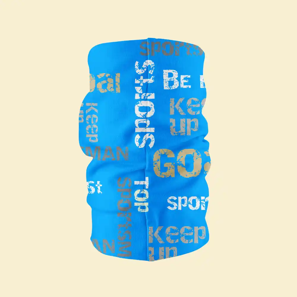 Sports Blue Color Bandana Neck Gaiter - Image 3