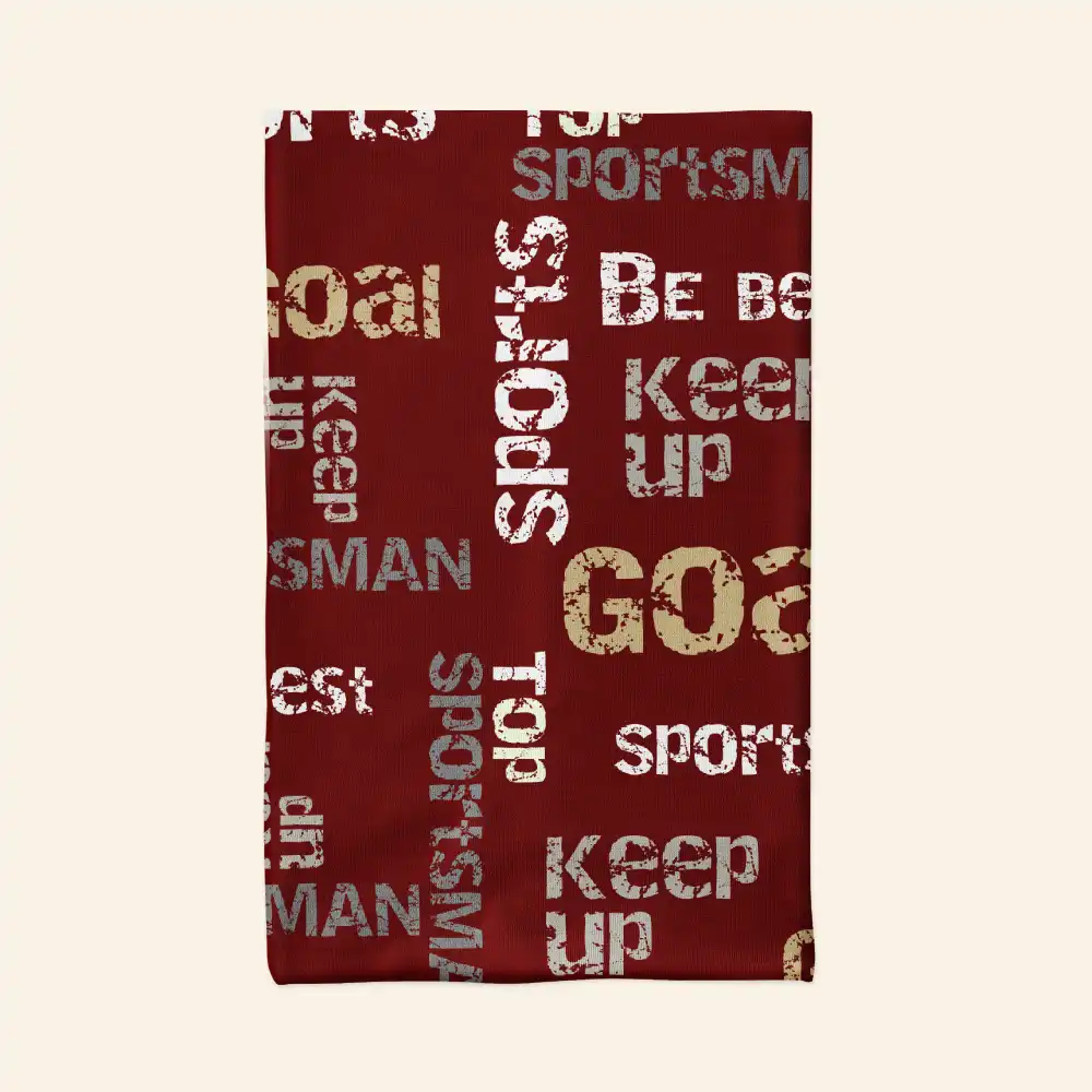 Sports Maroon Color Bandana Neck Gaiter - Image 2