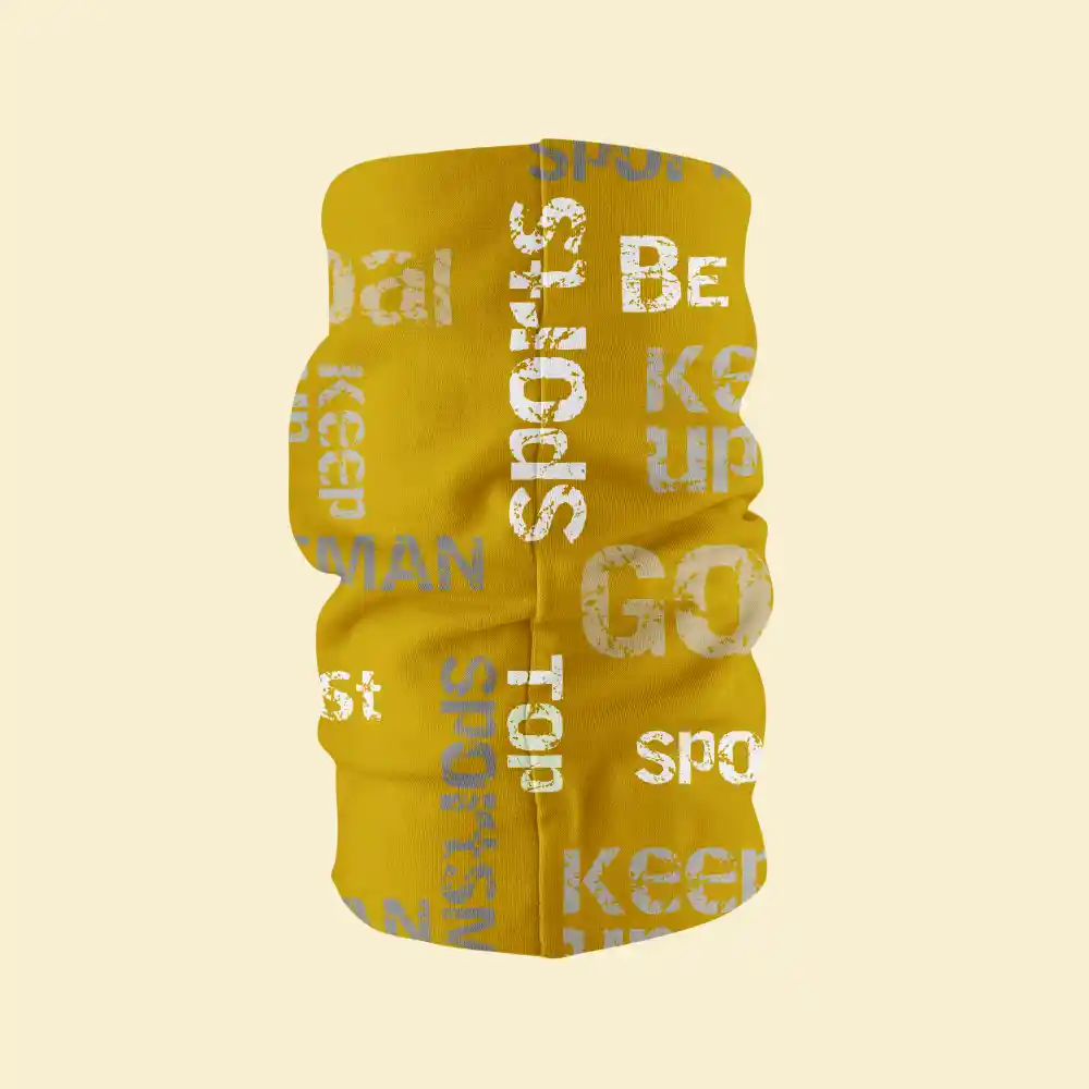 Sports Turmeric Color Bandana Neck Gaiter - Image 3