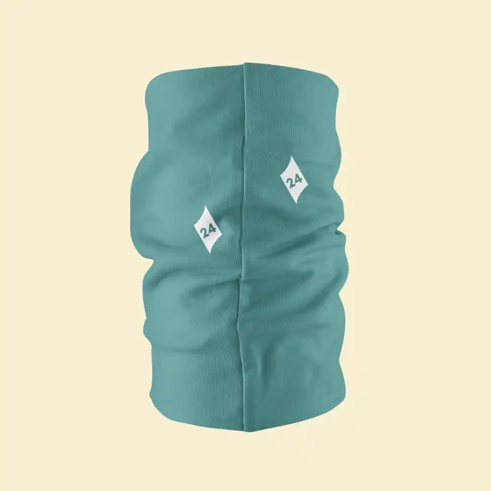 Plain Teal Color Bandana Neck Gaiter - Image 2